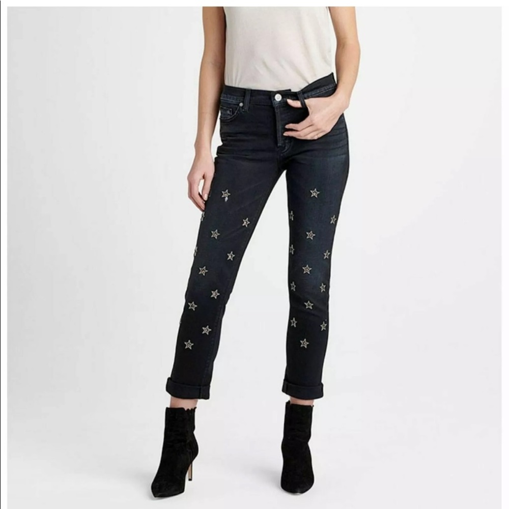 HUDSON Jeans Riley Crop Relaxed Star Grommet Sz 29